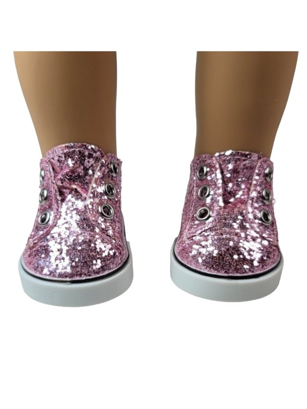 Glitter Sparkle Sneakers 18" Dolls Pink Slip On Tennis Shoes OG AG Hobby Lobby